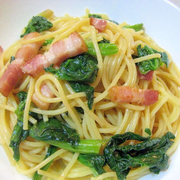 濃い目で旨い ほうれん草とベーコンのパスタ レシピ 作り方 By Nyanpyow 楽天レシピ
